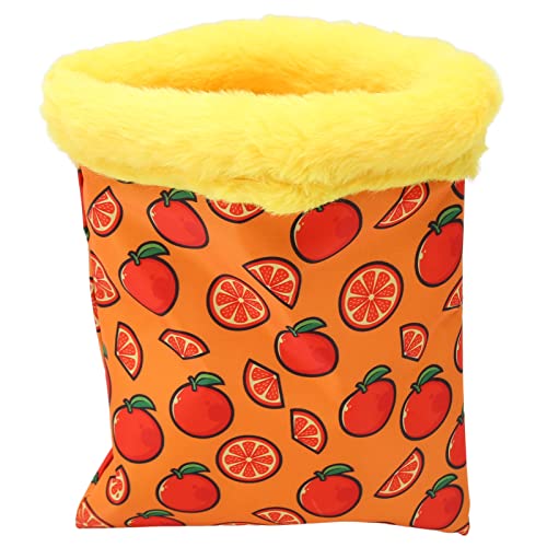 HUONIU Hamster-Schlafsack, weiches und sicheres Nest, Oranges Design (L) von HUONIU