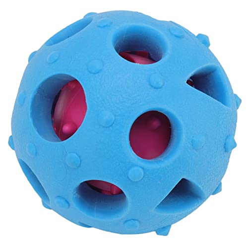 HUONIU Haustier-Puzzleball, interaktives Futterspender-Spielzeug für Hunde und Katzen, rosa Trainingsball mit Punkten, X122 (X122 Punkteball) von HUONIU