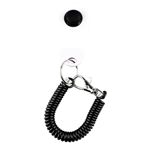 HUONIU Hundetrainings-Clicker mit Langer Leine und Ring (White) von HUONIU