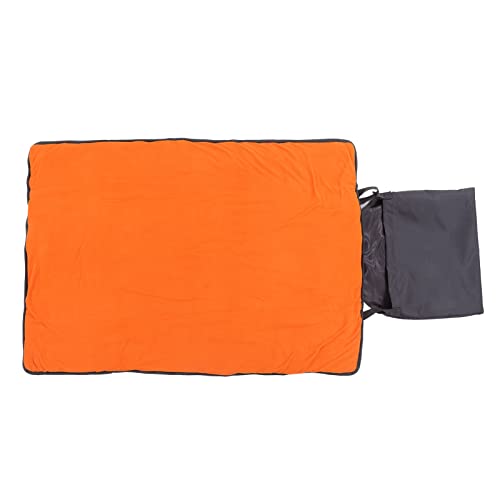 HUONIU Outdoor-Hundematte, wendbar und wasserdicht, leicht zu reinigen, tragbares Hundebett, ideal für Camping und Reisen, Orange und Schwarz (Grau mit orangefarbener Polyesterschicht) von HUONIU