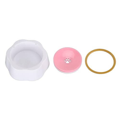 HUONIU Schwimmende Wasserschüssel für Haustiere Spill Proof Hunde Katzen Wassernapf Grüne (Pink) von HUONIU