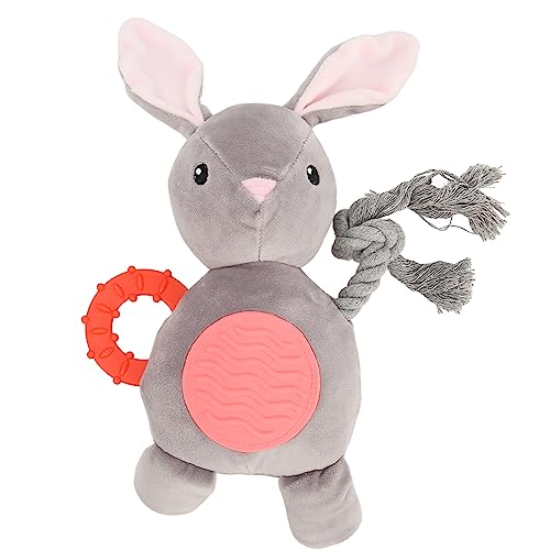 HUONIU Squeaky Bunny Bissfestes Plüsch-Hundespielzeug von HUONIU