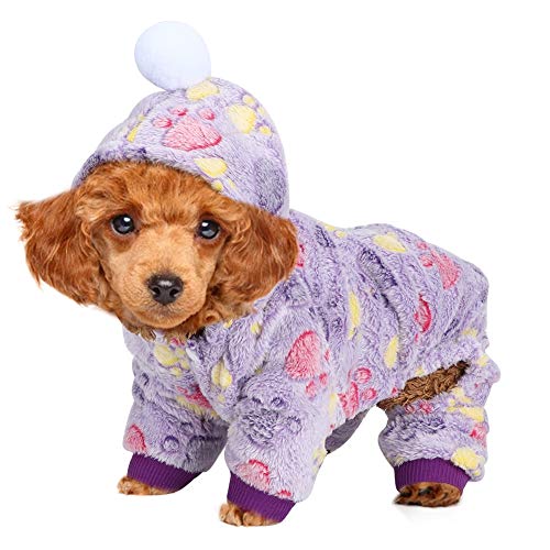 HUONIU Vierbeiniger Haustier-Overall, Winter-Pyjama für Hunde und Katzen (L) von HUONIU