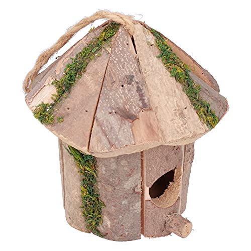 HUSHUI Innovatives Vogelhaus aus Holz Zum Aufhängen, Kleines Exquisites Vogelhaus für den Garten Im Freien von HUSHUI
