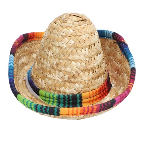 Niedlicher Hundestrandhut, Leichtgewichtiger Krempe Sonnenstrohhut für Haustier, Requisite, Rollenspielkostüm und Dekoration, Ideal für die Fotografie mit Wei Niedlicher Hundestrandhut, Leichtgewichtiger Krempe Sonnenstrohhut für Haustier, Requisite, Rollenspielkostüm und Dekoration, Ideal für die Fotografie mit Wei von HUSHUI