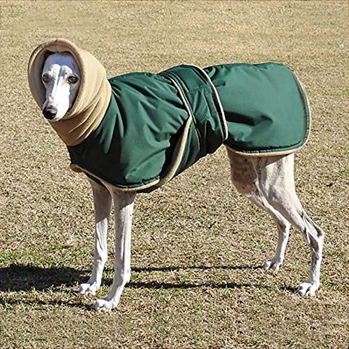 HUUG Windhund Wintermantel Winter Haustierjacke mit hohem Kragen, wasserdichte super warme Weste Kleidung für mittelgroße große Hunde, Windhund Wolfshund Schäferhund Kleidung (Farbe: B, Größe: 3XL) von HUUG