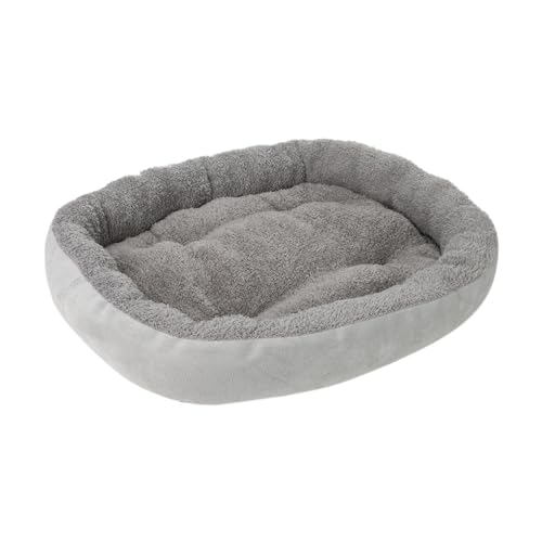 HUYBACK Orthopädisches mittelgroßes Bett für mittelgroße Hunde, wasserdichtes Haustierbett, weiches Sofa, extra Kopf- und Nackenstütze, rutschfeste Unterseite, 55,9 cm, Grau von HUYBACK