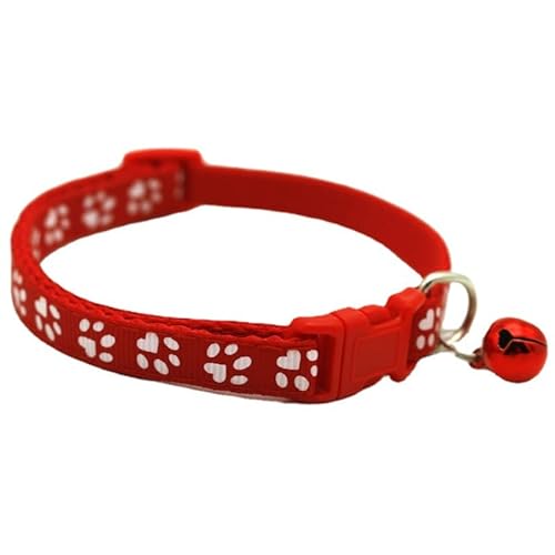 2 x reflektierendes Katzenhalsband mit Glöckchen, einfaches Halsband für Hunde und Katzen, verstellbar, Polyester, Katzen- oder Sicherheitsgurte von HWOLPEMS