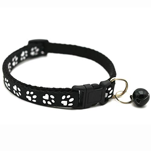 2 x reflektierendes Katzenhalsband mit Glöckchen, einfaches Halsband für Hunde und Katzen, verstellbar, Polyester, Katzen- oder Sicherheitsgurte von HWOLPEMS