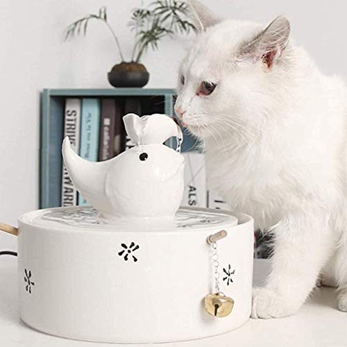 HXFEN Haustier-Wasser-Spender Keramik Automatische Loop-Trinkbrunnen Für Katzen Und Hunde von HXFEN