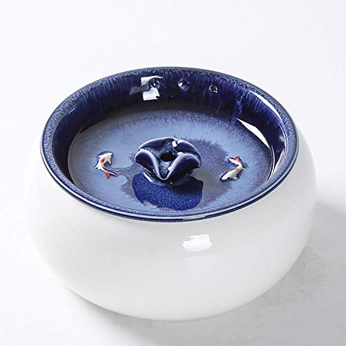 HXFEN Haustier-Wasser-Spender Keramik Katze Trinkwasser-Brunnen Für Hunde Katzen Trinknapf Automatische Pet Bowl,G von HXFEN