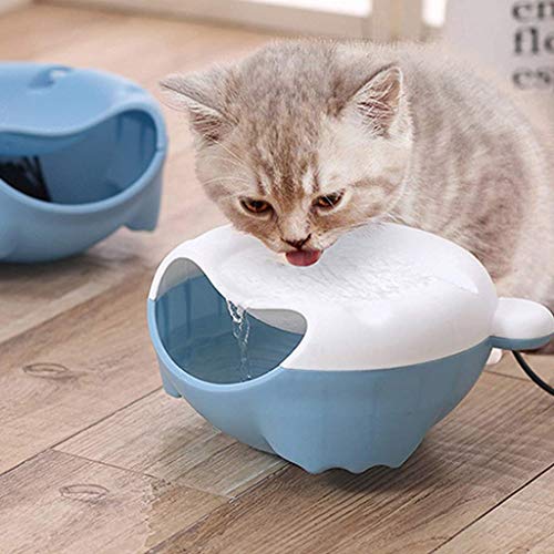 HXFEN Haustier-Wasser-Zufuhr Automatische Circulation Leiser Betrieb Niedriger Energieverbrauch Trinkbrunnen Für Hund Katze Kleintiere,Blau Und Weiß,Blau Und Weiß von HXFEN