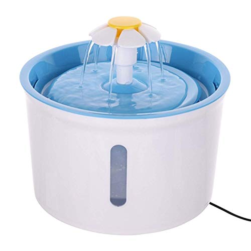 HXFEN Hund Katze Wasserspender Transparent Window Niedriger Energieverbrauch Mute Drei Wasser Outlet Methoden Pet Trinkbrunnen,Blau von HXFEN