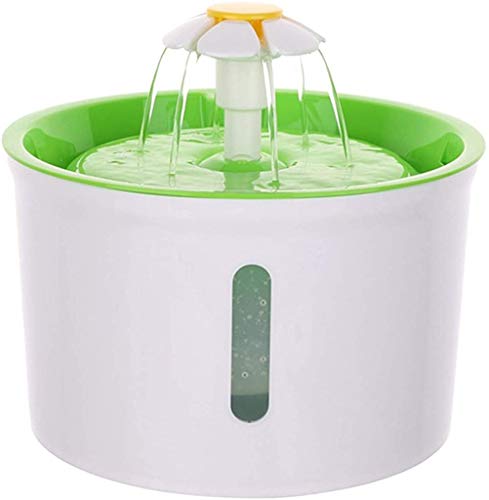 HXFEN Hund Katze Wasserspender Transparent Window Niedriger Energieverbrauch Mute Drei Wasser Outlet Methoden Pet Trinkbrunnen,Grün,Grün von HXFEN