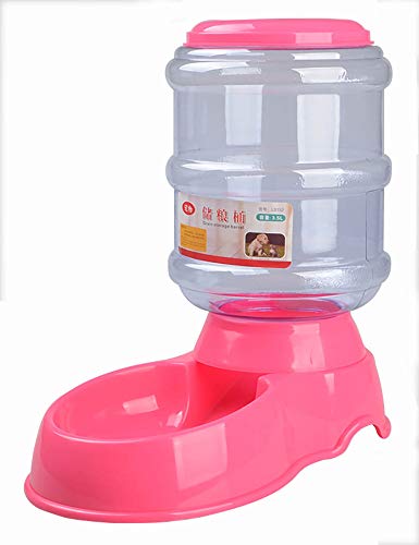 Automatischer Futterautomat,Umweltfreundliche Materialien,GroßE KapazitäT,Automatische NachfüLlung Durch Schwerkraft,FüR Hunde Katzen Kleintiere/Rosa / 3.5L von HXFENA