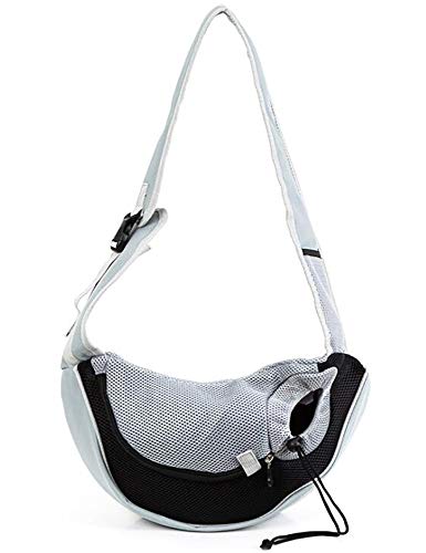 Dog Sling Carrier Welpe Cat Carrier Bag mit Frontgurt Sicherheitsgurt Verstellbarer Schultergurt, FüR Outdoor Trip Walking Carrying Pet/B / 480×300×150mm von HXFENA