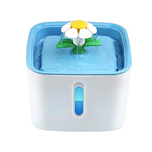 Floret Pet Waterer mit 24 Filterelementen, automatischer Zirkulationsfilterung, intelligentem Ausschalten, geringem Verbrauch und Stummschaltung/Blau / 2.5L von HXFENA