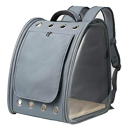 Hunde Katze Tragetasche Haustier Rucksack Transparent Faltbare Atmungsaktive TrageköRbe mit Netzfenster, FüR Reisezugwagen/A / 340×320×430mm von HXFENA