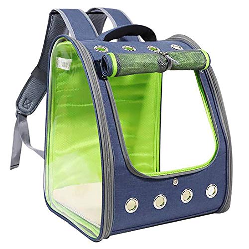 Hunde Katze Tragetasche Haustier Rucksack Transparent Faltbare Atmungsaktive TrageköRbe mit Netzfenster, FüR Reisezugwagen/C / 340×320×430mm von HXFENA