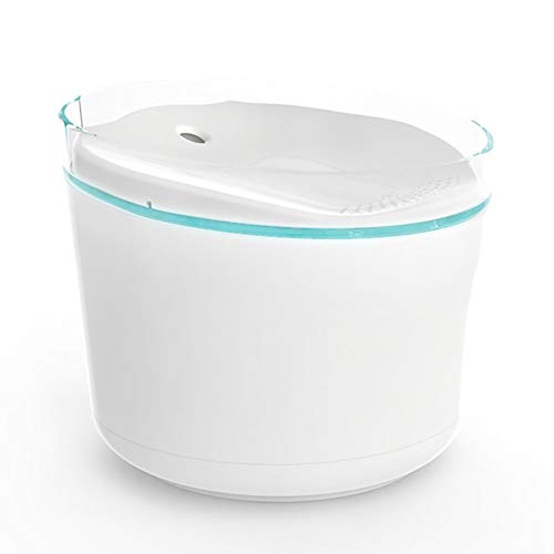 Intelligenter Wasserspender für Haustiere,Trinkbrunnen für Katzen Hunde,antibakterielles Material,Mehrfachfiltration,Erinnerung an Wassermangel/Weiß / 1.5L von HXFENA