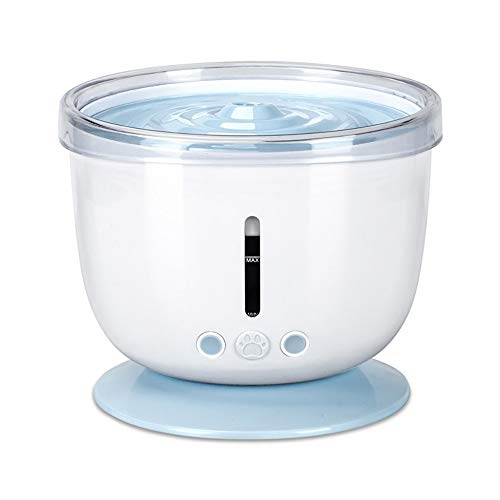 Intelligenter Wasserspender für Katzenhunde, Trinkbrunnen für Haustiere mit automatischer Zirkulation, zirkulierendes Wasser, Tiefenfiltration Mute/Blau / 1.2L von HXFENA