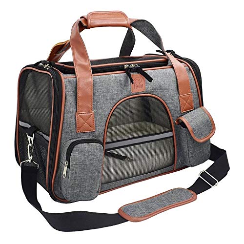 Kleine HundeträGer Katze Handtasche Leichte Reise Soft Sided Bags Airline Zugelassen, FüR Kleine Animall Welpen Kaninchen Meerschweinchen/C / 485×270×315mm von HXFENA