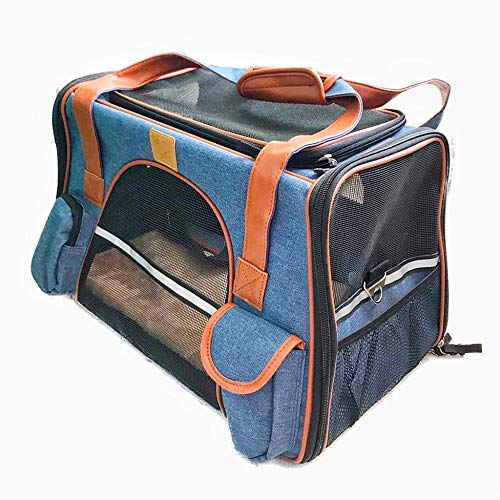 Kleine HundeträGer Katze Handtasche Leichte Reise Soft Sided Bags Airline Zugelassen, FüR Kleine Animall Welpen Kaninchen Meerschweinchen/D / 485×270×315mm von HXFENA