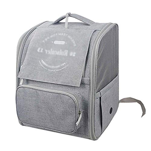 Pet Carrier Rucksacke,Pet Carrier Bag mit Mesh FüR Mittelschwere Hunde Katzen, Tragbar, FüR SpaziergäNge, Wanderungen, Reisen im Freien/grau / 345×260×405mm von HXFENA