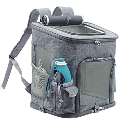 Pet Carrier Rucksäcke,Tragbarer,Atmungsaktiver Rucksack mit NetzöFfnung,Zum Tragen von Welpenkatzen im Freien/B / 400×310×430mm von HXFENA