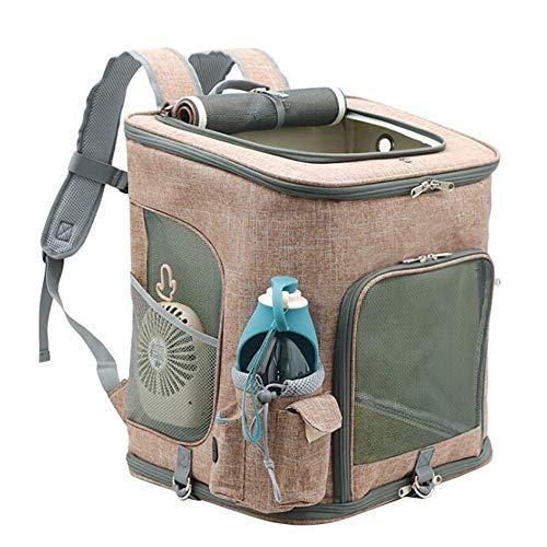 Pet Carrier Rucksäcke,Tragbarer,Atmungsaktiver Rucksack mit NetzöFfnung,Zum Tragen von Welpenkatzen im Freien/C / 400×310×430mm von HXFENA