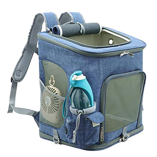 Pet Carrier Rucksäcke,Tragbarer,Atmungsaktiver Rucksack mit NetzöFfnung,Zum Tragen von Welpenkatzen im Freien/D / 400×310×430mm von HXFENA