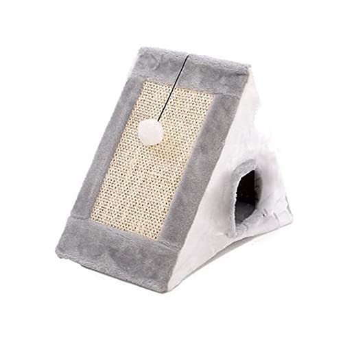 Katzenbäume, dreieckiges Katzenkratzbrett, Katzenschleifklauen, Sisal, Katzenklettergerüst, Katzennest, Katzenbedarf, Katzenspielzeug, Haustierprodukte für Katzen (Farbe: Braun, Größe: Mittel) von HXFFXHF