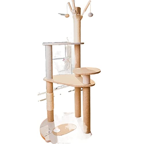 Katzenbäume Katzenklettergerüst Großkatze All-in-One-Katzengestell Katzenbaum Katzensprungplattform Sisal-Katzenturm 5-stöckiges Katzenklettergerüst (Größe: Upgrade) von HXFFXHF