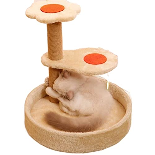 Katzenbäume Katzenklettergerüst Sisal Katzenhaus Kratzbaum Kratzbaum für Katzen Provozierender Katzenturm Spielzeug für Haustiere Krallenschleifspielzeug Heimtierbedarf (Größe: Ei) von HXFFXHF