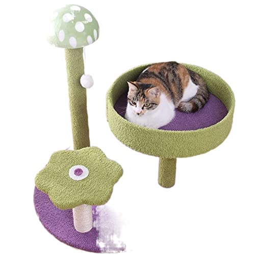 Katzenbäume Katzenkratzbaum Katzenbaumhaus Kratzbaum für Katzen Kletterregal Katzenbaumturm Eigentumswohnungsmöbel Haustierprodukte Kratzrahmen (Größe: Grün) von HXFFXHF