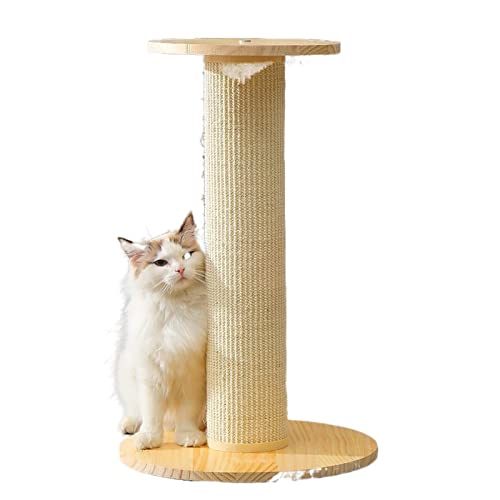 Katzenbäume Massives Katzenkratzbrett Vertikale Katzenkratzsäule Klettergerüst für Katzen Schleifklauensäule Katzenbedarf Spielzeug (Größe: L, Holzfarbe) von HXFFXHF