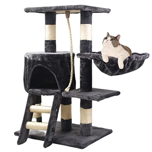 Katzenbäume Mehrstöckiges Katzenbaumhaus Katzenturm Spielzeug Katzenkätzchen Hängematte und Kratzbaum für Katzenhaus Katzenklettergerüst von HXFFXHF