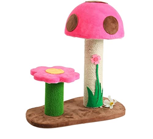 Katzenbaum, Katzenspielzeug, kleine Katze, Kletterholz, Katzen-Sprungplattform, Säule, Katzenkletterbaum (Farbe: Rosa), Warm wie Immer von HXFFXHF