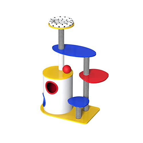 Katzenbaum Katzenklettern, Katzennest, Katzenbaum, eine Katzenvilla, Tongtian-Säule, Katzenklettersäule, Katzensprungplattform, Katzenspielzeug Katzenkletterbaum (Farbe: C) Warm wie Immer von HXFFXHF