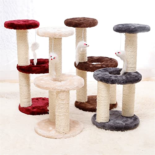 Katzenbaum für große Katzen, Katzenspielzeug, Kratzbaum, Sisalseil, Katzenkratzbaum, 3-lagig, Katzenbaum zum Kratzen von Kätzchen, Krallen, Katzenklettergerüst, Mobile Pfosten für Haustiere, Katze von HXFFXHF