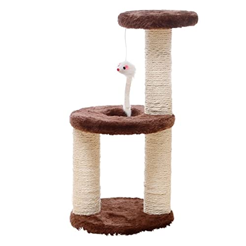 Katzenbaum für große Katzen, Katzenspielzeug, Kratzbaum, Sisalseil, Katzenkratzbaum, 3-lagig, Katzenbaum zum Kratzen von Kätzchen, Krallen, Katzenklettergerüst, Mobile Pfosten für Haustiere, Katze von HXFFXHF