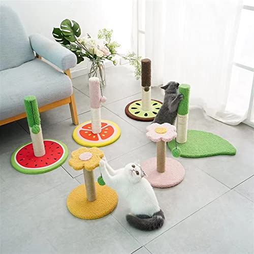 Katzenbaumhäuser, Heimtierbedarf, süßes vertikales Katzenkletterspielzeug aus Früchten, Katzen-Zero-Säule (Größe: Eine kleine gelbe Blume) (Kiwifrucht), warm wie Immer von HXFFXHF