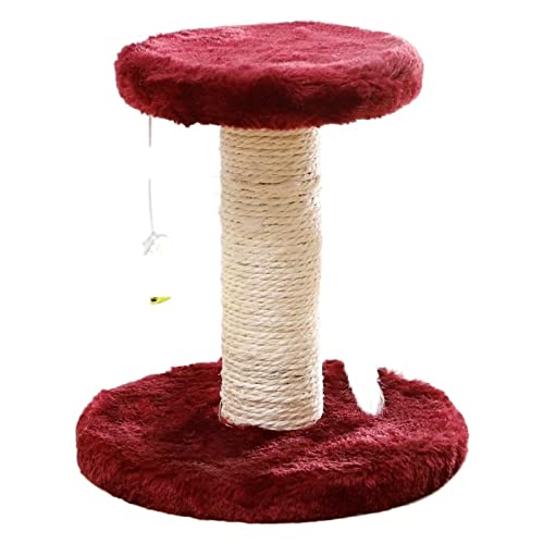 Katzenbaumhäuser, Katzenkratzbaum, Kletterkratzbaum, widerstandsfähiger Sisal-Kratzbaum mit Spielzeug, Fisch-Kätzchen-Vergnügungspark für Haustiere, mobiler Bedarf (Größe: Rosa) (GELB), warm wie eh von HXFFXHF