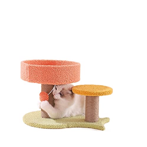 Katzenbaumhäuser Katzenklettern Katzennest Katzenbaum Einteiliges Himmelssäulennest Katzensprungplattform Massives Spielzeug Katzenbedarf Kratzbrett (Größe: 4) (1) Warm wie Immer von HXFFXHF