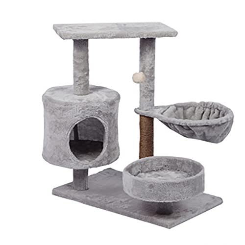 Katzenbaumturm Katzenbaumturm für große Katzen, Katzenklettergerüst mit Katzennest und Hanfseil, damit Katzen Sich ausruhen und Spielen können (Größe: Stil 2) von HXFFXHF