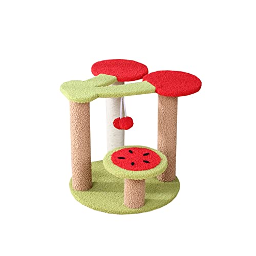 Katzenkletterbaum Cherry Katzenklettergerüst Dreistöckiges Katzenstreu EIN Katzengestell Katzenspielzeug Katzenkratzbaum Heimtierbedarf Katzenbaum Vision von HXFFXHF