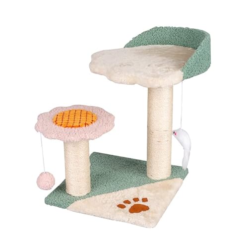 Kletterbaum für Katzen Klettergerüst für Katzen Kleiner Katzenkratzbaum Katzenbaum Katzenregal Katzenspielzeug Katzenkletterbaum Katzensprungplattform Katzenbedarf Katzenbaum (Farbe: Bianco) Vision von HXFFXHF