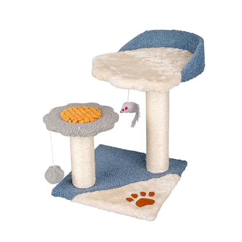 Kletterbaum für Katzen Klettergerüst für Katzen Kleiner Katzenkratzbaum Katzenbaum Katzenregal Katzenspielzeug Katzenkletterbaum Katzensprungplattform Katzenbedarf Katzenbaum (Farbe: Bianco) Vision von HXFFXHF