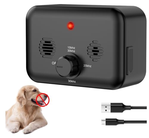 HXWEB PET Anti Bell Gerät Hunde, Ultraschall Antibell für Hunde mit 3 Modi bis zu 50FT Wirksame Kontrolle Bereich, IPX4 Wasserdicht Antibell Ultraschall Gerät für den Außen und Innenbereich von HXWEB PET