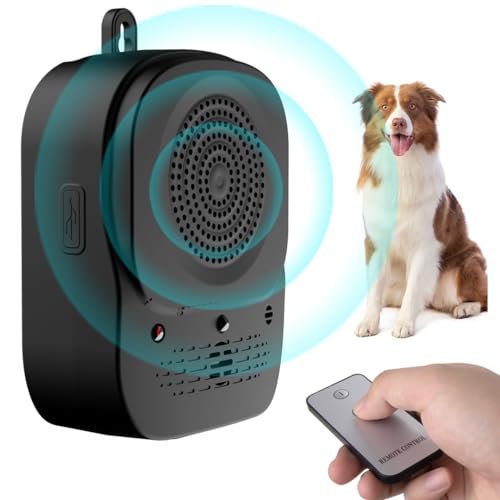 HXWEB PET Anti Bell Gerät Hunde, Ultraschall Antibell für Hunde mit 4 Frequenzstufen bis zu 50FT Wirksame Kontrolle Bereich, IPX4 Wasserdicht Antibell Ultraschall Gerät für den Außen und Innenbereich von HXWEB PET